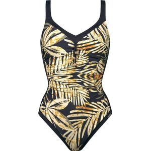 Charmline - Seductive Leaves - Badpak - Zwart - 44 C