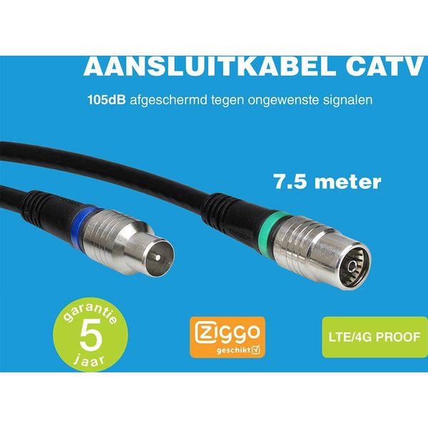 Technetix coax kabel 7 5 meter - coax kabels kopen? | Ruime keus! |  beslist.nl