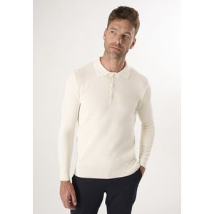 Felix Hardy - Polo Shirt - Ecru - Trui Met Polokraag En Knopen - 100% Katoen