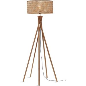 GOOD&MOJO Vloerlamp Java - Bamboe - Ø50x146cm - Modern - Staande lampen voor Woonkamer - Slaapkamer