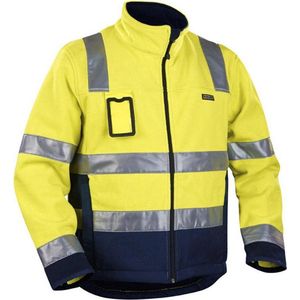 Blåkläder 4839-2545 Fleecejas High Vis Geel/Marineblauw maat XXL