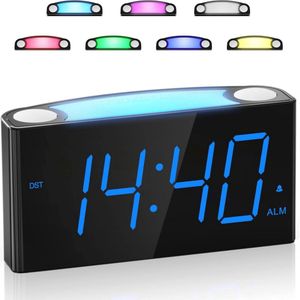 Grote Digitale Wekker met LED Display en Nachtlampje - Met 2 USB-oplaadpoorten en Snooze-functie