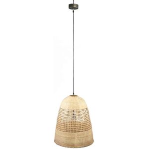 PTMD Sadie Ronde Hanglamp - H x Ø50 cm - Bamboe - Lichtbruin