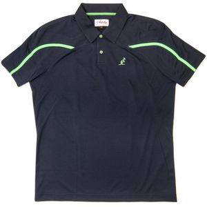 Australian Tennis Polo - Navy Blauw - Groen - Maat XXL (56)