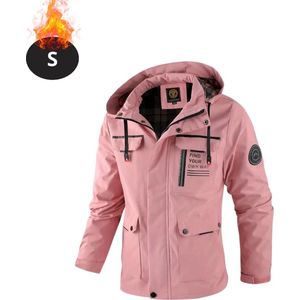 Bovista Windjas Voor Heren - Windjack - Waterdicht - Jas Met Capuchon - Outdoorjas - Volwassen - Roze - Maat XS