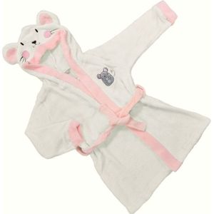 Badjas Kind - Ultra Zachte Fleece - Maat 122/128 - Muis Design - Warm en Comfortabel