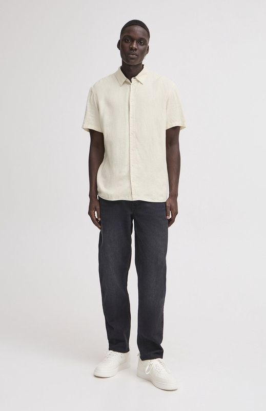 BLEND - Overhemd - Crème - Regular Fit - Kwartmouw