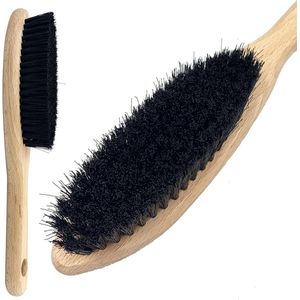 Kledingborstel voor houten en synthetische kleding - geschikt voor pakken, suède, fluweel en wol - pluisborstel voor stoffen - verwijdert pluizen, dons, stof, pluisjes en dierenhaar