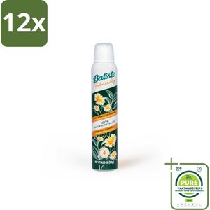 Batiste - Naturally Green Tea & Chamomile - Droogshampoo - 100% Natuurlijke Extracten - Verfrist en Zuivert - 200ml - Voordeelverpakking - 12 stuks - Droogshampoo - Haarverzorging