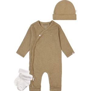 Noppies SET(3delig) Boxpak Nevis, Mutsje Nevel Light Green, met sokjes - Maat 62