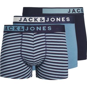 Jack & Jones Boxershorts Heren Trunks JACSTON Blauw 3-Pack - Maat XXL