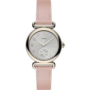 TIMEX TW2T88400 - Horloge - Leer - Roze - 32 mm