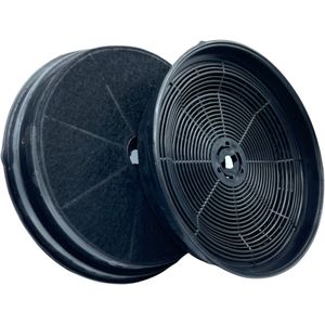 Fixem® geschikt voor Whirlpool 484000008647 / CHF180 / CHF180-1 / D180 - koolstoffilter - afzuigkap filter - 3 inkepingen - Ø190x36 - 2 stuks