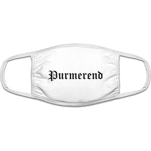 Purmerend mondkapje | gezichtsmasker | bescherming | bedrukt | logo | Wit mondmasker van katoen, uitwasbaar & herbruikbaar. Geschikt voor OV