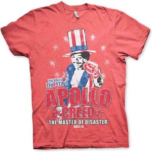 Rocky Heren Tshirt -S- Apollo Creed Rood