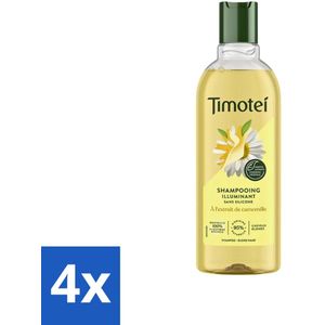 4 x Timotei - Shampoo - Kamille - Blond Haar - 300ml - Blond Haar Shampoo - Kamille Shampoo - Haarverzorging - Voedende Shampoo - Glans Shampoo