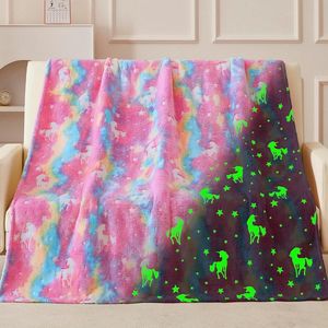 BOTC Fleece deken voor Kinderen - 150x200cm - Flichtgevende deken - Glow in the Dark - Super Zacht, Warm en Donzig - Cadeau