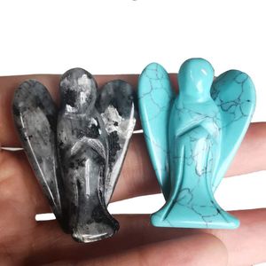 Set van 2 Zaknagels - Labradorite en Green Howlite Turquoise - Natuurlijke materialen