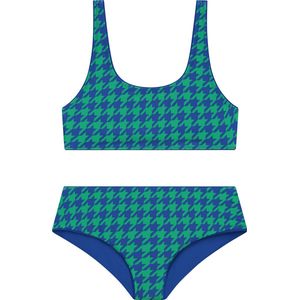 Shiwi Bikini set RUBY REVERSIBLE SCOOP SET - HIPSTER - tropic green mix - 158/164