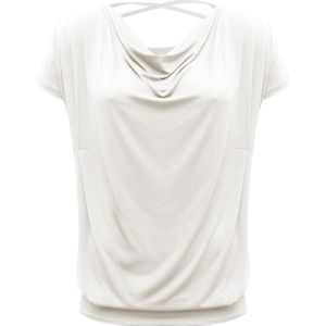 Yoga shirt vloeiende vleermuis ""ala"" - ivoor XS Loungewear shirt YOGISTAR