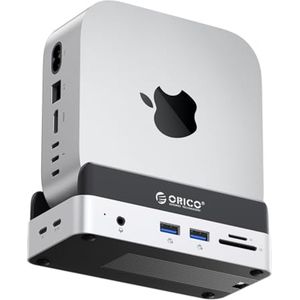MiniDock voor Mac Mini M4 - USB C Hub met NVMe SSD Behuizing, 2x USB-A 10Gbps, SD/TF 3.0 - Perfecte Accessoires voor Mac Mini