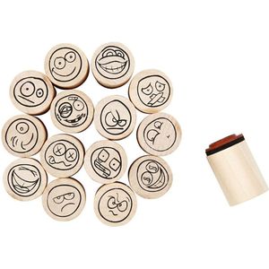 Deco Art Stempels, d: 20 mm, h: 26 mm, 15 stuks