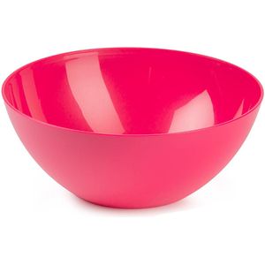 Plasticforte Serveerschaal/saladeschaal - D23 x H10 cm - kunststof - fuchsia roze - 2500 ml