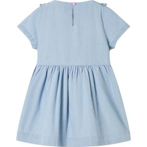Kinderjurk met ruches - Lichtblauw - Maat 128