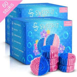 Sweep-it! Toiletblokjes inbouwreservoir - 60 stuks - WC blokjes - Jaar verpakking