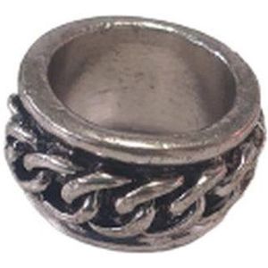 Stoere Ring - BOEDDHA ZENN COLLECTION - Vintage Industrial Look - Maat 18 - sieraden - Unisex - Stalen ring