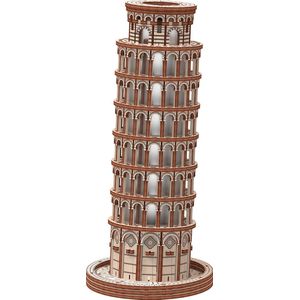 Mr. Playwood Leaning Tower of Pisa - 3D houten puzzel - Bouwpakket hout - DIY - Knutselen - Miniatuur - 379 onderdelen