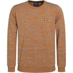 Gabbiano Trui Sweater Met Print 773513 Camel Mannen Maat - 3XL