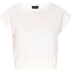 DreiMaster - Klassik Shirt - Wit - Ronde Hals - Kwartmouw