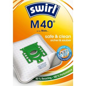 SWIRL - Stofzuigerzak M40 - 10 stofzakken + 2 filters + 2 deo - geschikt voor stofzuigers van Miele - 6783226