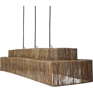 Jute hanglamp Pacha – rechthoekige hanglamp – 4Shine