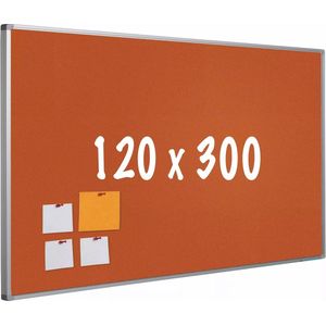 Prikbord kurk PRO Dewey - Aluminium frame - Eenvoudige montage - Punaises - Prikborden - 120x300cm
