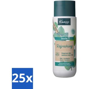 25 x Kneipp - Douchegel - Refreshing - Mint Eucalyptus - 200 ml - Huidvriendelijk - Zeepvrij - PH-neutraal - Vegan - Douche