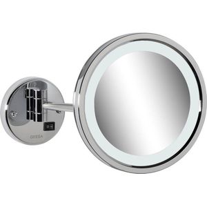 Geesa Mirror Scheerspiegel - LED-verlichting - 1 arm - 3x vergrotend - ø 215 mm - Chroom