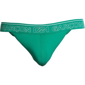Garçon Thong Courtside Green - MAAT S - Heren Ondergoed - String voor Man - Mannen Thong