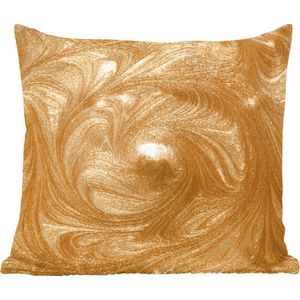 Sierkussen - Cirkel Gouden Verf - Goud - 50 Cm X 50 Cm