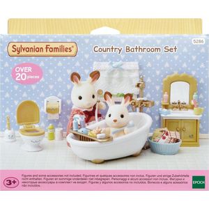 Sylvanian Families 5286 badkamerset- inrichting poppenhuis- 25 onderdelen - badkuip- toilet