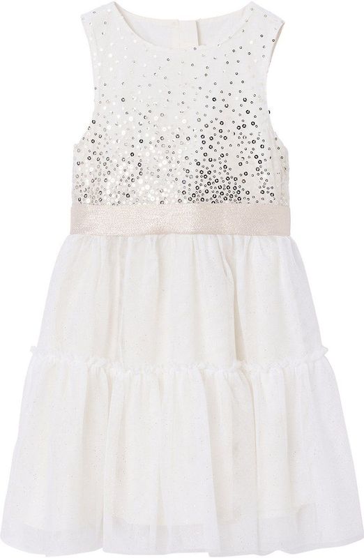 Kerstjurk - Ecru - Meisjes - Met Pailletten en Tule