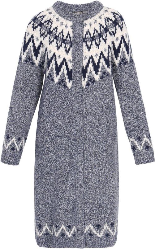 DreiMaster - Vintage - Gebreide Mantel - Marine - Offwhite