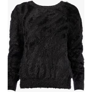 NED Trui Feathers Ls Rmj Furry Zebra 25w1 U263 01 900-900 Black-black Dames Maat - S
