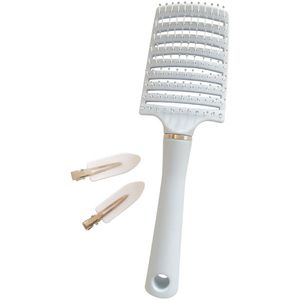 Borstel - baby blauw - 2 clips cadeau