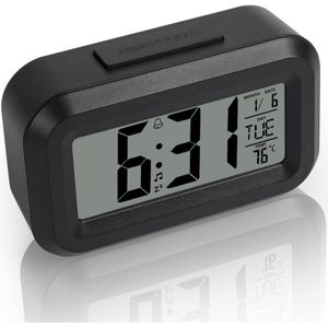 Digitale wekker met LED-display en instelbare sluimerfunctie voor slaapkamer en kantoor