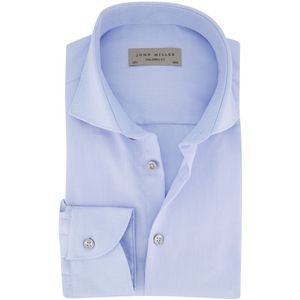 John Miller - Overhemd - Blauw - Katoen - Tailored Fit