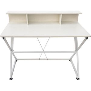 Bureau tafel computer laptop Stoer - industrieel modern -110 cm breed - wit