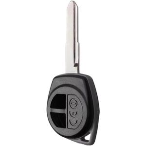 Autosleutelbehuizing 2 knoppen met sleutelbaard – Geschikt voor Suzuki Swift, SX4, Ignis, Vitara, Wagon R, Opel Agila, Fiat Sedici, Subaru Justy – Inclusief transponderhouder