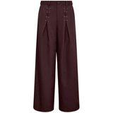 Co Couture LunaCC Eyelet wide LL pants bordeaux rood